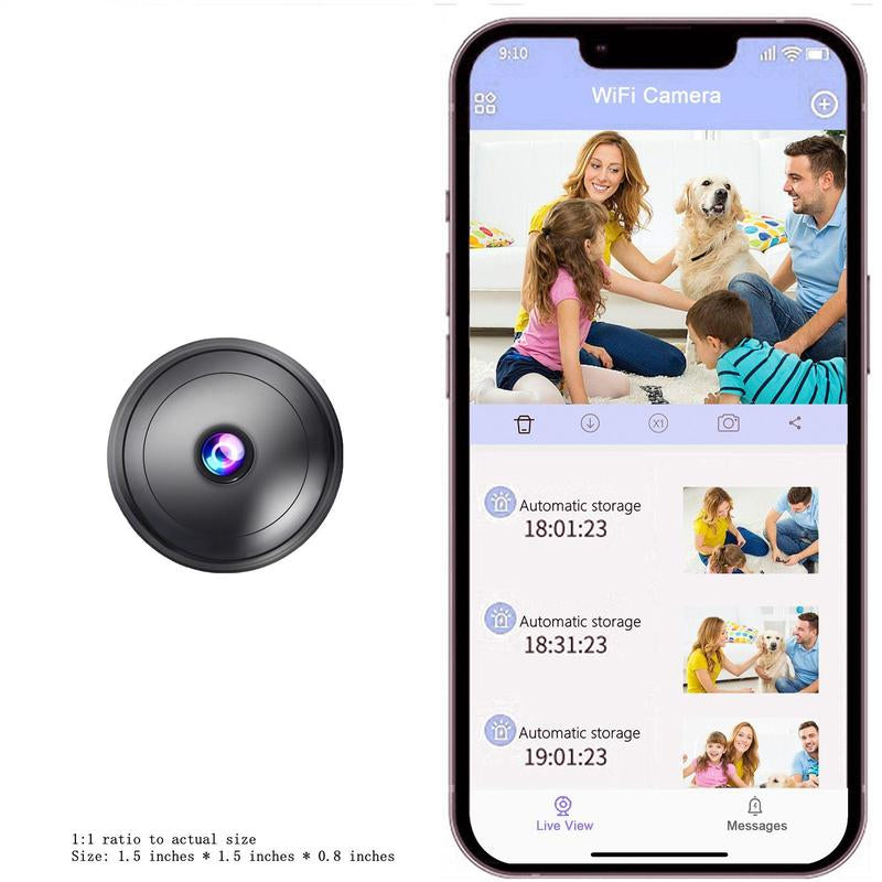 Hidden Camera with Audio/Video Mini Small Spy Cameras for Home Indoor Use Cam Night Vision and Motion Detection Baby Monitor Wireless Outdoor Nanny Espias Ocultas 360° Wifi Security Secret 2 Clock Wifi Micro Bedroom Pequeñas Surveillance